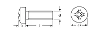 Винт DIN 7985, M4 x 8 мм, 5 кг, кл. пр. 4.8, оцинкованный, ЗУБР