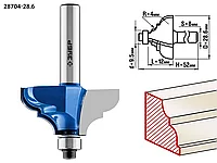ЗУБР 28,6x12мм, радиус 4мм, фреза кромочная калевочная №3