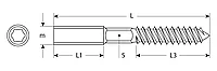Шпилька сантехническая, шестигранник, Torx 25, М8x100мм, 800шт, оцинкованная, ЗУБР