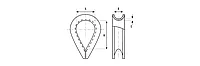 Коуш DIN 6899, 4мм, 75 шт, оцинкованный, ЗУБР