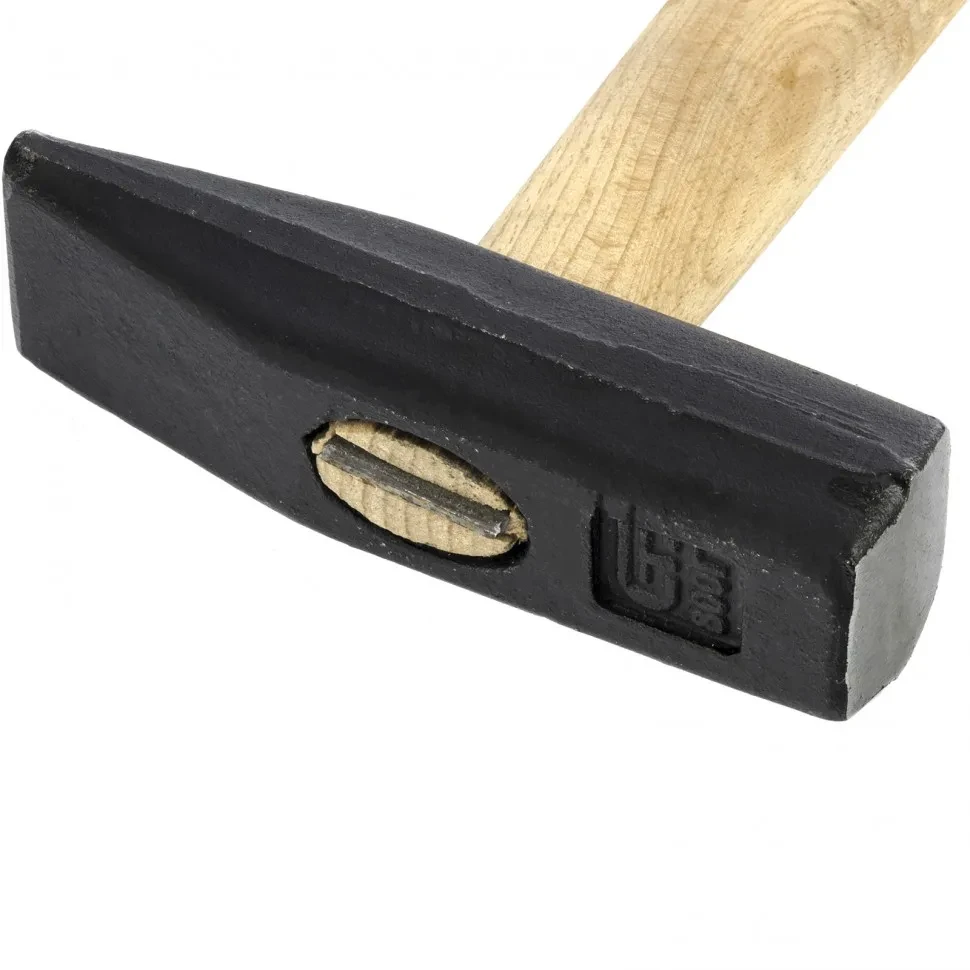 Молоток слесарный 800 г, квадратный боек, деревянная рукоятка Сибртех - фото 1 - id-p197458493