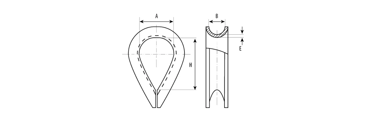 Коуш DIN 6899, 8мм, 35 шт, оцинкованный, ЗУБР