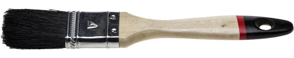 Кисть плоская STAYER UNIVERSAL-EURO , чёрная натуральная щетина, деревянная ручка, 25мм - фото 1 - id-p205291331