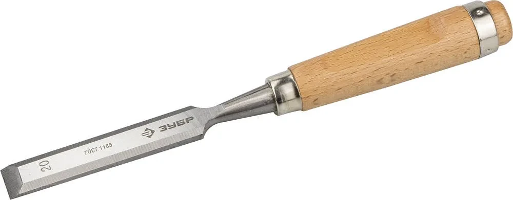 ЗУБР Классик стамеска-долото с деревянной рукояткой, 20мм - фото 1 - id-p205307163