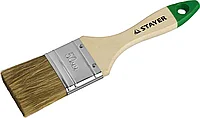 Кисть плоская STAYER LASUR-STANDARD , смешанная (натуральная и искусственная) щетина, деревянная ручка, 50мм