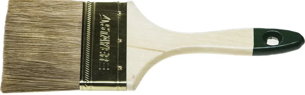 Кисть плоская STAYER LASUR-STANDARD , смешанная (натуральная и искусственная) щетина, деревянная ручка, 75мм - фото 1 - id-p205291343