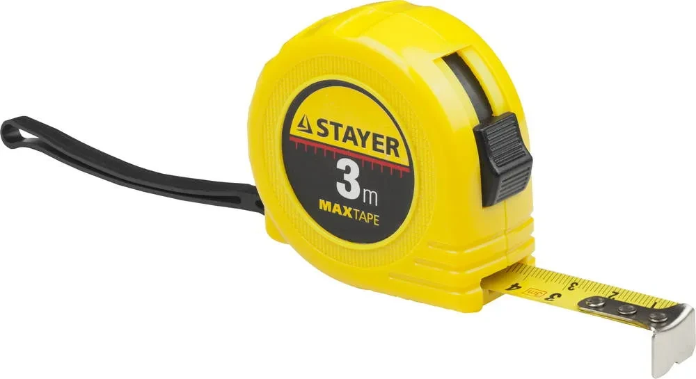 STAYER Standard 3м / 16мм рулетка в ударопрочном корпусе из ABS - фото 1 - id-p205302372