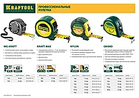 KRAFTOOL GRAND 3м / 16мм рулетка с ударостойким корпусом (ABS) и противоскользящим покрытием