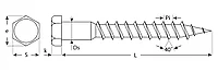 Шурупы ШДШ с шестигранной головкой (DIN 571), 120 х 10 мм, 20 шт, ЗУБР