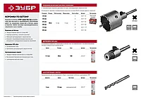 Коронка по бетону ЗУБР Мастер с державкой SDS-Plus, 80 мм