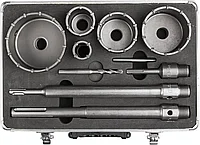 Набор коронок по бетону с оснасткой, d = 33, 50, 68, 82, 100 мм, кейс, ЗУБР Профессионал