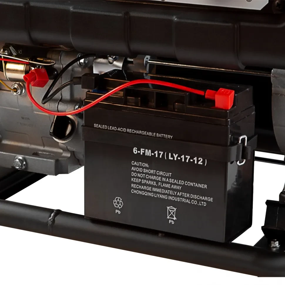 Генератор бензиновый PS 80 EA, 8.0 кВт, 230 В, 25 л, коннектор автоматики, электростартер Denzel - фото 1 - id-p197489310