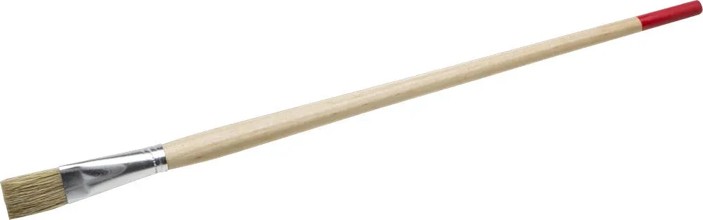Кисть плоская тонкая STAYER UNIVERSAL-STANDARD , светлая натуральная щетина, деревянная ручка, №18 x 20мм - фото 1 - id-p205291435