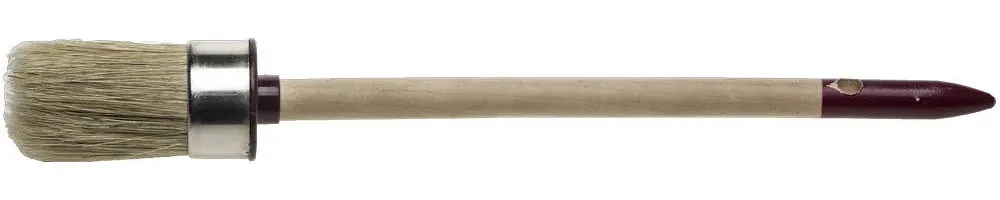 Кисть круглая ЗУБР УНИВЕРСАЛ - МАСТЕР , светлая щетина, деревянная ручка, №6, 30мм - фото 1 - id-p205291454