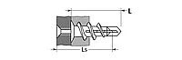 Дюбель нейлоновый, тип Дрива со сверлом, для гипсокартона, с оцинкованным саморезом, 33 мм, 4 шт, ЗУБР