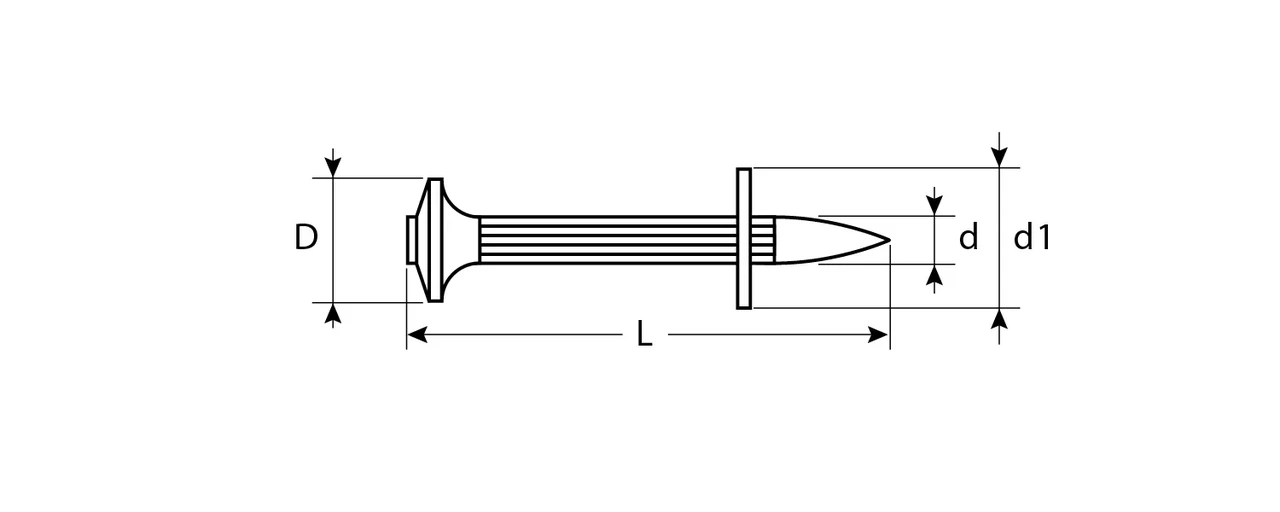 ЗУБР ДГМ 30 х 3.7 мм дюбель-гвоздь монтажный оцинкованный, 15 шт. - фото 1 - id-p205288347