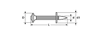 ЗУБР ДГМ 40 х 4.5 мм дюбель-гвоздь монтажный оцинкованный, 10 шт.