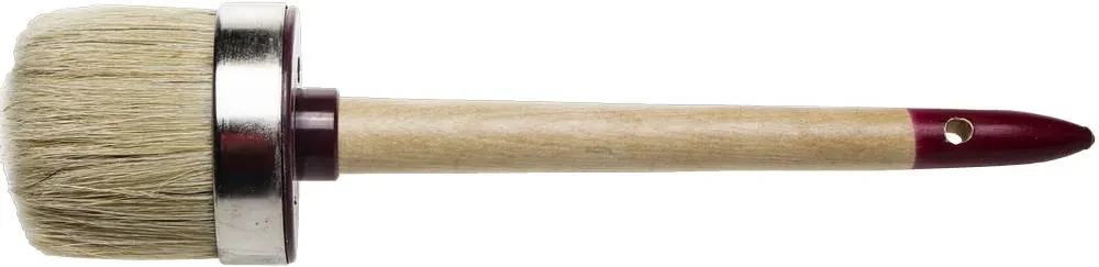 Кисть круглая ЗУБР УНИВЕРСАЛ - МАСТЕР , светлая щетина, деревянная ручка, №20х65мм - фото 1 - id-p205291461