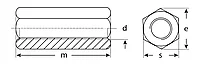 Гайка DIN 6334 переходная, M14, 5 кг, оцинкованная, ЗУБР