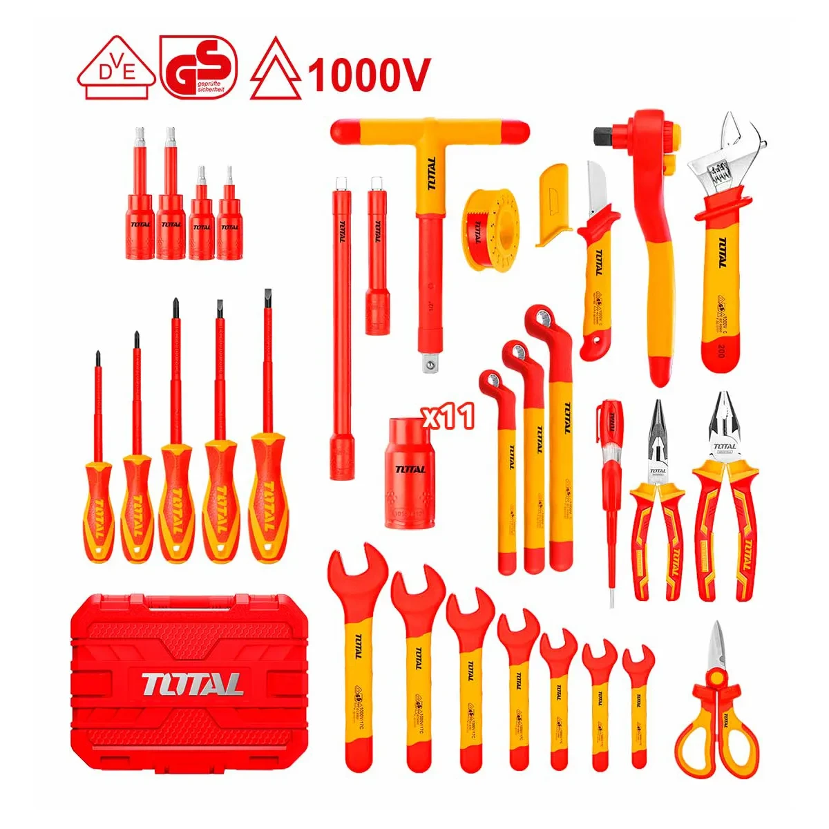 Набор инструментов диэлектрических TOTAL THKITH4101 (41 шт) - фото 1 - id-p205296683
