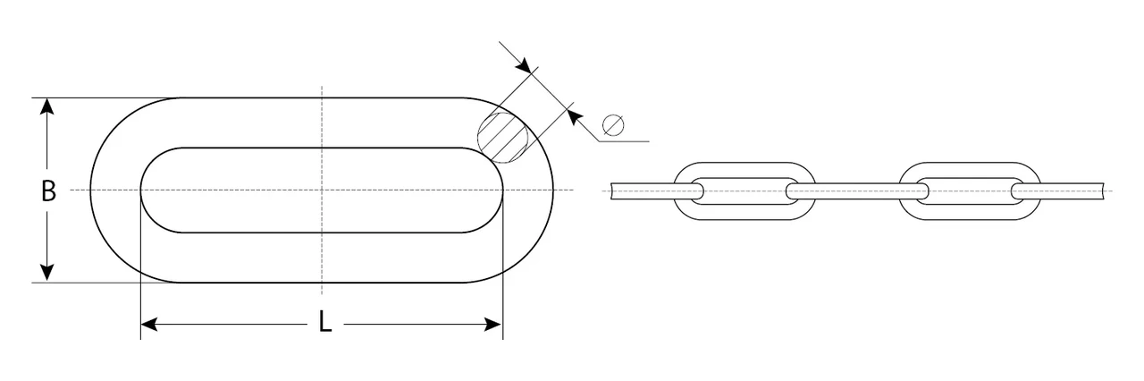 Цепь длиннозвенная, DIN 763, оцинкованная сталь, d=2мм, L=200м, ЗУБР Профессионал - фото 1 - id-p205307991