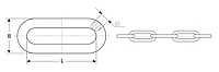 Цепь длиннозвенная, DIN 763, оцинкованная сталь, d=5мм, L=45м, ЗУБР Профессионал