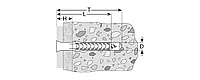 Дюбель рамный нейлоновый, в комплекте с оцинкованным шурупом, шлиц Pz, 10 x 100 мм, 50 шт, ЗУБР Профессионал