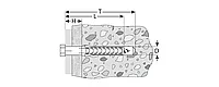 Дюбель рамный нейлоновый, в комплекте с оцинкованным шурупом, шестигранная головка, 10 x 80 мм, 50 шт, ЗУБР