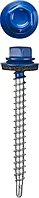 Саморезы СКМ кровельные, RAL 5005 синий насыщенный, 19 x 5.5 мм, 2 500 шт, для металлических конструкций,