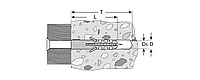 Дюбель распорный полипропиленовый, тип ЕВРО , 8 х 30 мм, 1000 шт, ЗУБР