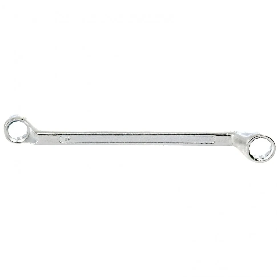 Ключ накидной коленчатый, 17 х 19 мм, хромированный Sparta - фото 1 - id-p197452083