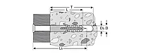 Дюбель распорный полипропиленовый, тип ЕВРО , в комплекте с шурупом, 8 х 40 / 4,5 х 50 мм, 10 шт, ЗУБР