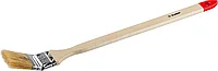 Кисть радиаторная угловая ЗУБР УНИВЕРСАЛ-МАСТЕР , светлая натуральная щетина, деревянная ручка, 38мм