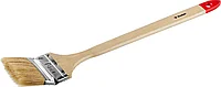 Кисть радиаторная угловая ЗУБР УНИВЕРСАЛ-МАСТЕР , светлая натуральная щетина, деревянная ручка, 75мм