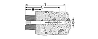 Дюбель-гвоздь нейлоновый, потайный бортик, 6 x 40 мм, 125 шт, ЗУБР Профессионал