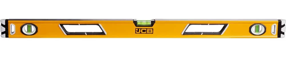 Уровень JCB коробчатый, магнитный, 2 фрезерованные базовые поверхности, 3 ампулы, крашенный, с ручками,