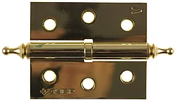 Петля дверная разъемная ЗУБР ″ЭКСПЕРТ″, 1 подшипник, цвет латунь (PB), левая, с крепежом, 75х63х2,5мм, 2 шт