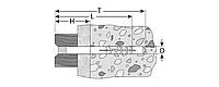 Дюбель-гвоздь полипропиленовый, потайный бортик, 8 x 60 мм, 1050 шт, ЗУБР