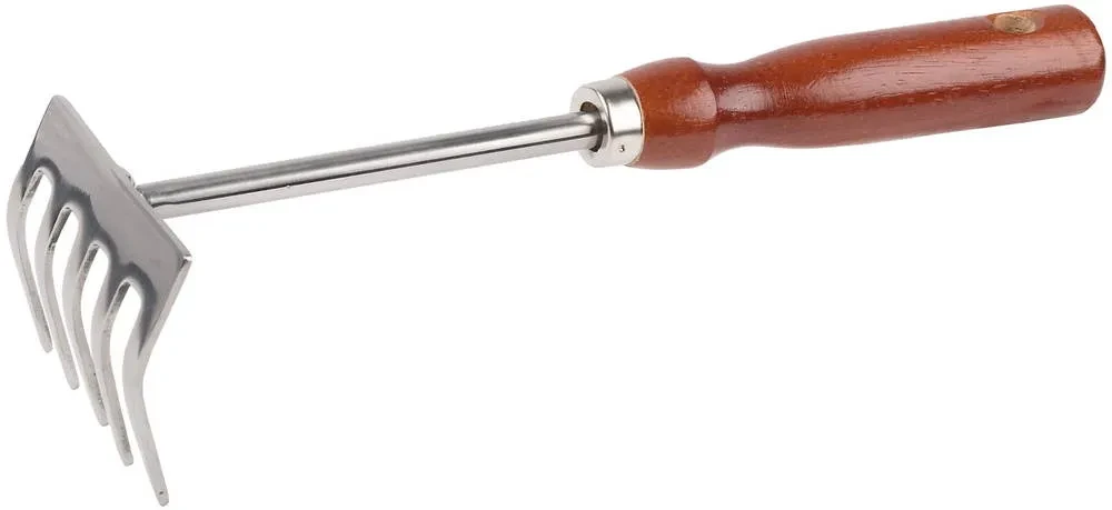 Грабельки GRINDA из нержавеющей стали с деревянной ручкой, 250 мм - фото 1 - id-p205290843