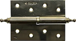 Петля дверная разъемная ЗУБР ″ЭКСПЕРТ″, 1 подшипник, цвет латунь (PB), левая, с крепежом, 100х75х2,5мм, 2 шт