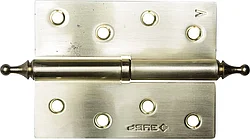 Петля дверная разъемная ЗУБР ″ЭКСПЕРТ″, 1 подшипник, цвет мат. латунь (SB), левая, с крепежом,