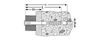 Дюбель-гвоздь полипропиленовый, грибовидный бортик, 6 x 80 мм, 950 шт, ЗУБР
