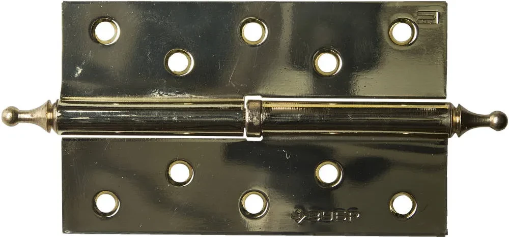 Петля дверная разъемная ЗУБР ЭКСПЕРТ , 1 подшипник, цвет латунь (PB), правая, с крепежом, 125х75х2,5мм, 2 шт - фото 1 - id-p205310812