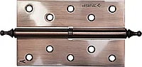 Петля дверная разъемная ЗУБР ЭКСПЕРТ , 1 подшипник, цвет ст. медь (AC), левая, с крепежом, 125х75х2,5мм, 2 шт
