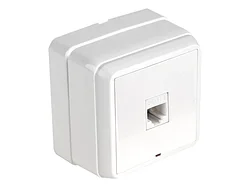 Розетка компютерная 1хRJ45 (Cat5e, открытая) белая, BRON, MUTLUSAN (16 A, 250 V, IP 20)