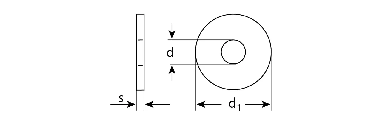 Шайба DIN 9021 кузовная, 3 мм, 5 кг, оцинкованная, ЗУБР - фото 1 - id-p205295304