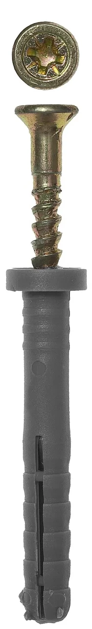 Дюбель-гвоздь полипропиленовый, цилиндрический бортик, 6 x 40 мм, 8 шт, ЗУБР - фото 1 - id-p205288490