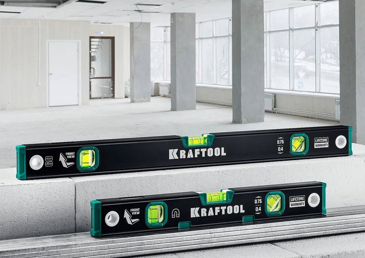 Kraftool 600 мм, уровень с зеркальным глазком