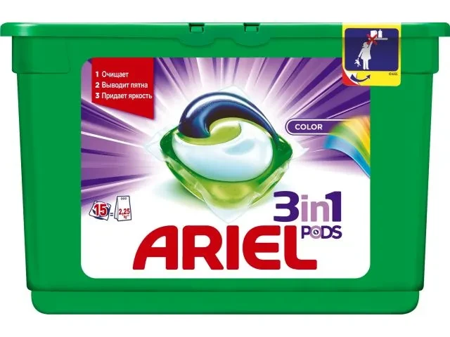 Гель для стирки в капсулах Ariel Color 15х27 г