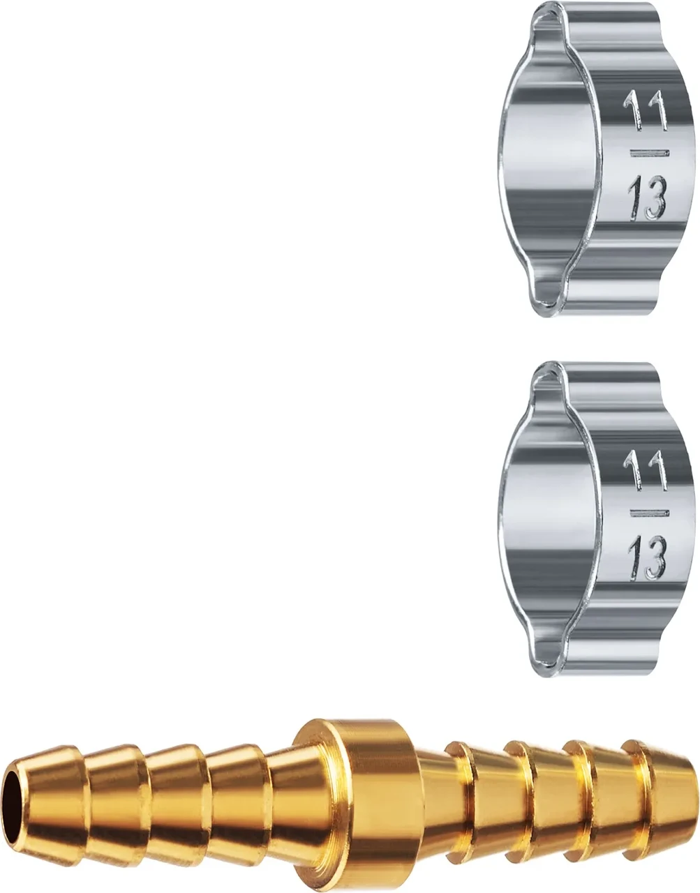 Штуцер соединительный елочка - елочка 8 мм с обжимными хомутами ЗУБР Профессионал - фото 1 - id-p205306841